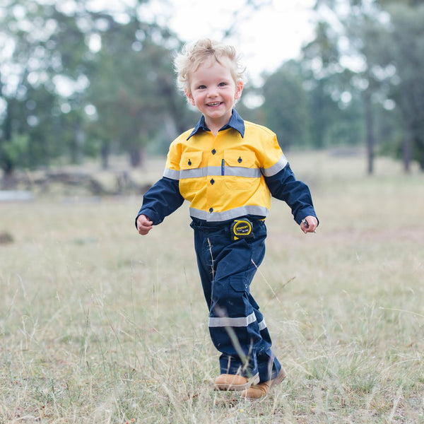Aussie Kids Hi Vis Shirt Yellow