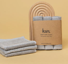 Kiin Wash Cloths 3 pk Dusky Blue