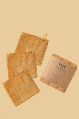 Kiin Wash Cloth 3 pk Caramel