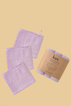 Kiin Wash Cloth 3 pk Lilac