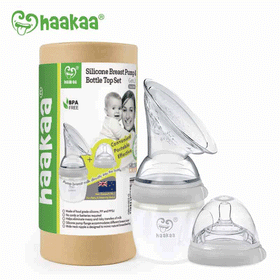 Haakaa Breast Pump & Bottle Set Grey